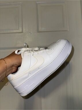 Nike Air Force 1 Platform All-White Women's Sneaker